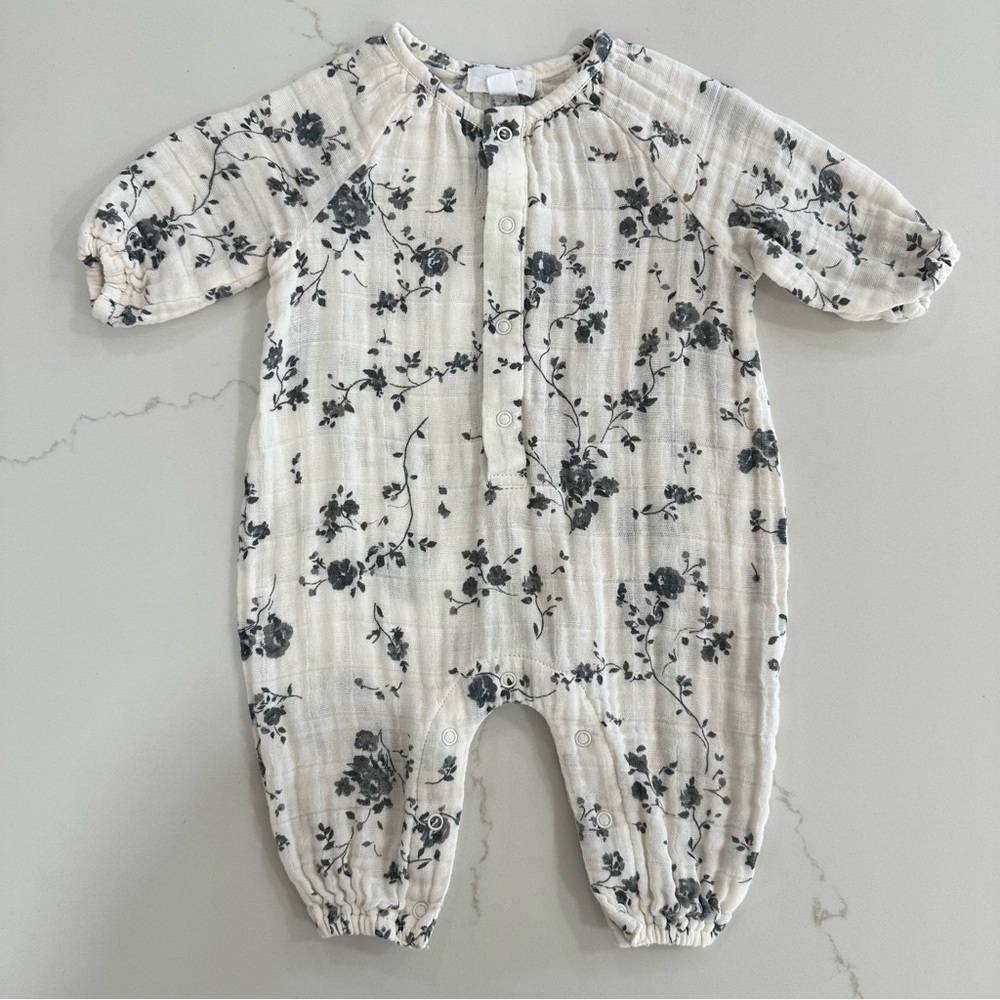 Angles Dear Floral Cotton Baby One-Piece Romper